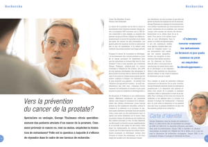 Vers la prévention du cancer de la prostate?
