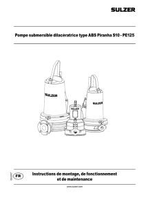 Pompe submersible dilacératrice type ABS Piranha S10