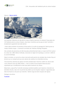 Chili : évacuation des habitants près du volcan Hudson | 1 (Source