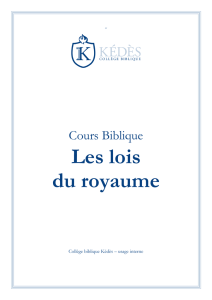 pdf-kedes - Collège biblique KÉDÈS