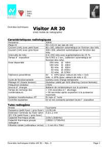 Visitor AR30 données techniques fr