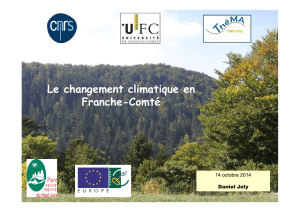 Le changement climatique en Franche-Comté