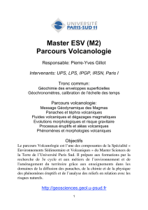 Master ESV (M2) Parcours Volcanologie