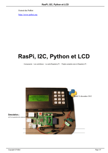 RasPi, I2C, Python et LCD
