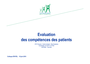 Evaluation des compétences des patients