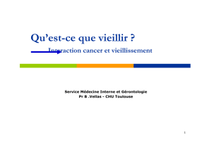 Vieillissement et cancer - Facultés de Médecine de Toulouse