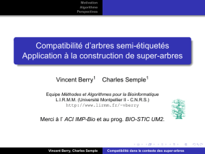 Compatibilité d`arbres semi-étiquetés Application à la construction