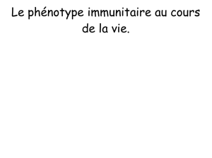 Le phénotype immunitaire au cours de la vie.