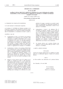 Décision de la Commission du 30 avril 2009 modifiant - CClin