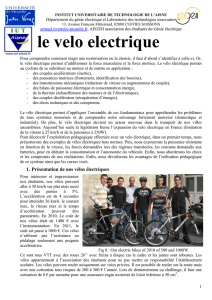 présentation vélo électrique - Des engins électriques à l`IUT GEII de