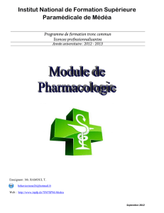 Module de pharmacologie