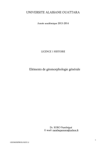 GEOMORPHOLOGIE L1 Histoire