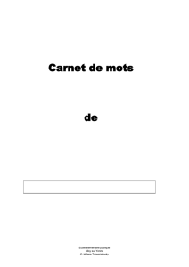 Carnet de mots de