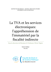 La TVA et les services électroniques: l
