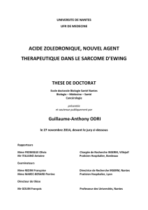acide zoledronique, nouvel agent therapeutique dans le sarcome d