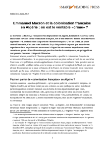 Emmanuel Macron et la colonisation française en Algérie : où est le
