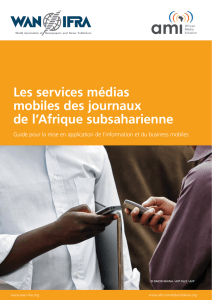 Les services médias mobiles des journaux de l`Afrique - WAN-IFRA