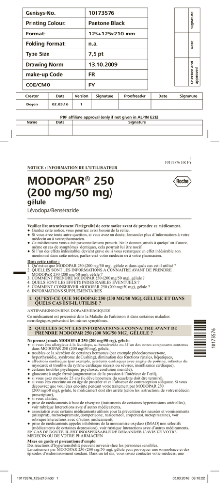 MODOPAR 250 200 Mg 50 Mg MODOPAR 250 200 Mg 50 Mg