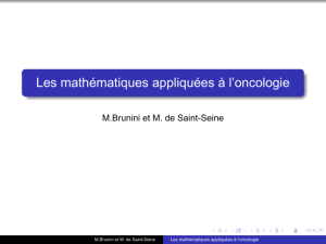 Les mathématiques appliquées à l`oncologie