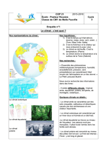 COP 21 2015-2016 École : Pasteur Rousies