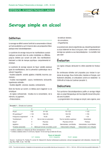Sevrage simple en alcool - Société Française d`Alcoologie