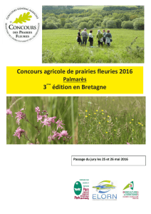 Concours agricole de prairies fleuries 2016 3 édition en Bretagne
