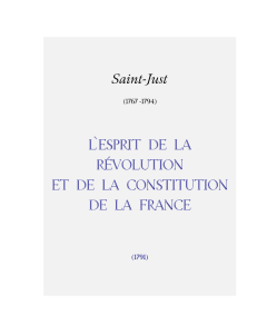 L`esprit de la révolution et de la constitution de la France