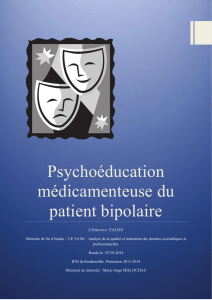 Psychoéducation médicamenteuse du patient bipolaire