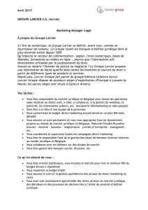 marketing manager legal FR / NL