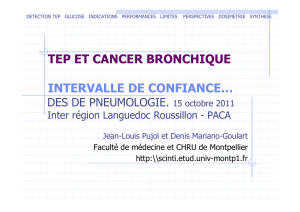 TEP ET CANCER BRONCHIQUE INTERVALLE DE CONFIANCE…