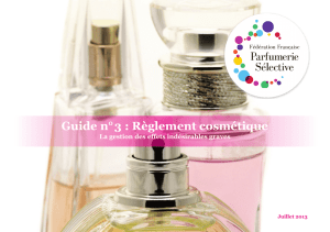 Guide n° 3 : Règlement cosmétique