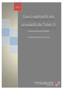 Explication des annulatifs de l`Islam