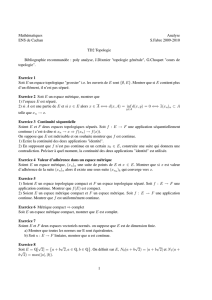 Mathématiques Analyse ENS de Cachan S.Fabre 2009-2010