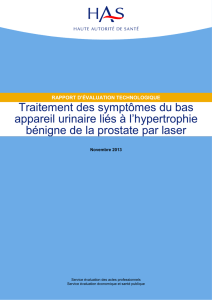 Rapport d`évaluation_Prostate par laser