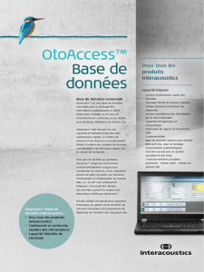 OtoAccess™ Base de données