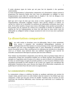 La dissertation comparative