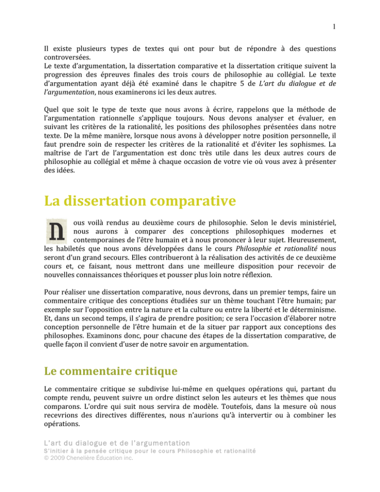 dissertation comparative exemple