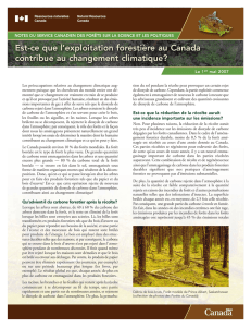Est-ce que l`exploitation forestière au Canada contribue au