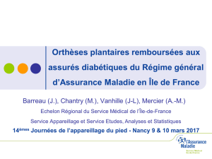 Orthèses plantaires remboursées aux assurés diabétiques du