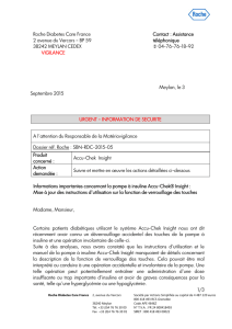 Pompe a insuline externe – Accu chek Insight – Roche