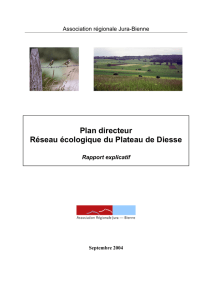 Plan directeur Réseau écologique du Plateau de Diesse