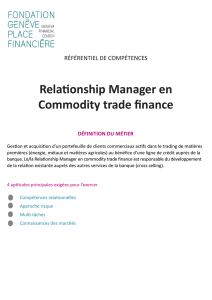 Relationship Manager en Commodity trade finance