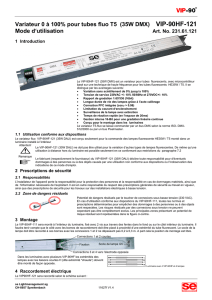 Variateur 0 à 100% pour tubes fluo T5 (35W DMX) VIP-90HF