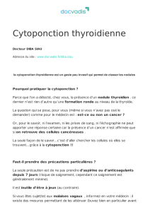 Cytoponction thyroidienne