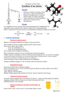 TP7Chim Synthèse d`alcène