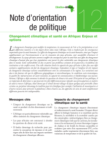 Note d`orientation de politique