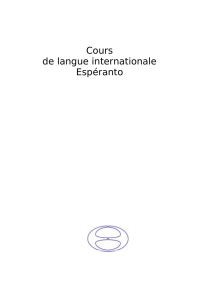Cours de langue internationale Espéranto - Esperanto-Loiret