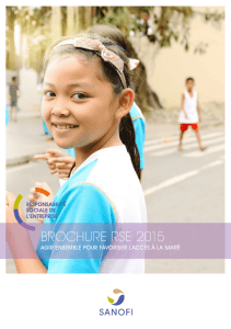 brochure rse 2015 - agir ensemble pour favoriser l`accès à