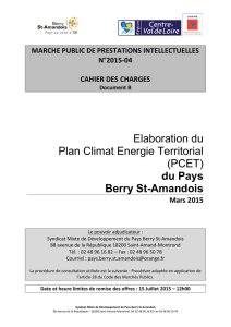 Elaboration du Plan Climat Energie Territorial (PCET) du Pays Berry