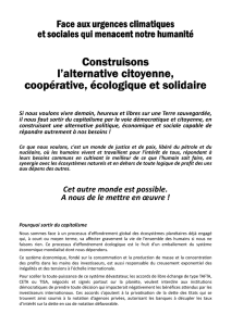 Pour une alternative citoyenne coopérative écologique et citoyenne